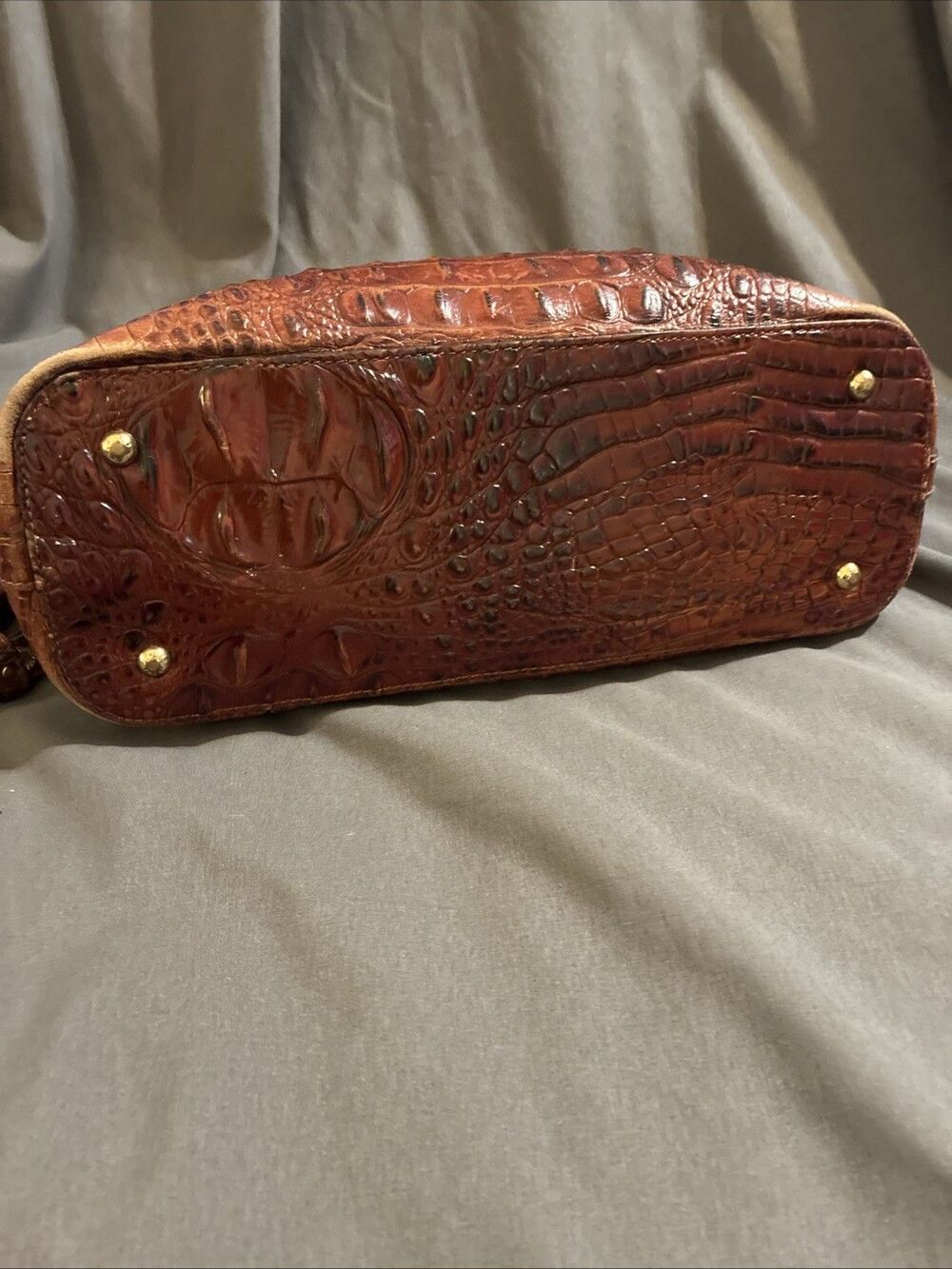 Brahmin Melbourne Mini Asher Leather Shoulder Bag Croc Embossed - Picture 12 of 16